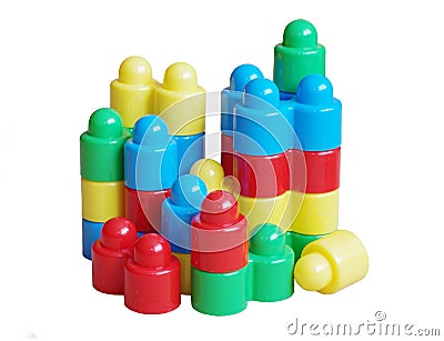 Nesting blocks on white background Stock Photo