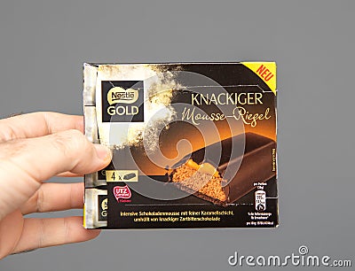 Nestle Gold Knackiger Mousse- Riegel sweets bars Editorial Stock Photo