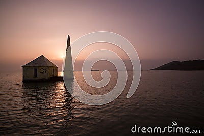 Dawn at breakfast island odisha Stock Photo