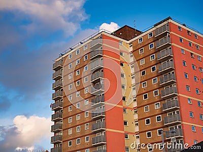 Neston Gardens tower block in Birkenhead, Merseyside, UK Editorial Stock Photo