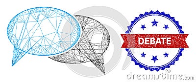 Hatched Chat Messages Mesh and Textured Bicolor Debate Watermark Stock Photo