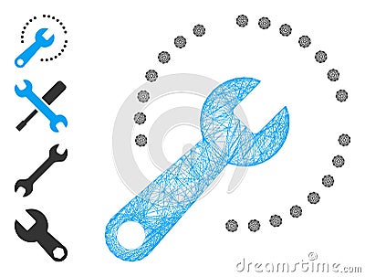 Net Configure Diagram Vector Mesh Vector Illustration