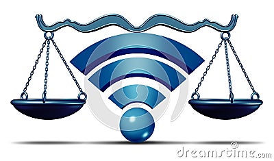 Net Neutrality Symbol Cartoon Illustration