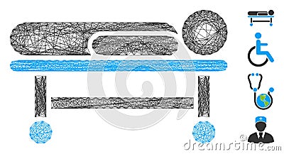 Net Patient Stretcher Vector Mesh Stock Photo