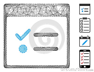 Net Todo Items Calendar Page Vector Mesh Stock Photo