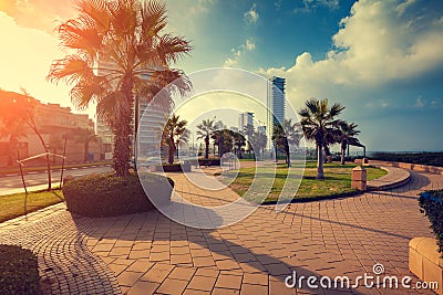 Netanya city, Israel Stock Photo