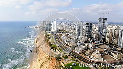 Netanya Israel from a bird's eye view Editorial Stock Photo