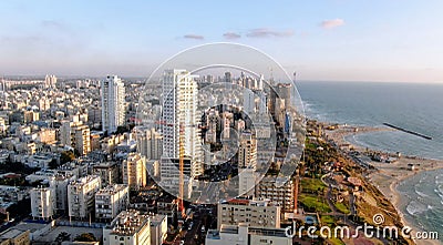 Netanya Israel from a bird's eye view Editorial Stock Photo