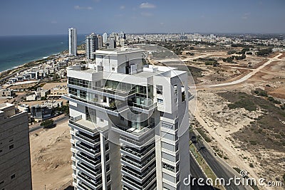 Netanya, Israel, view of the new modern district Stock Photo