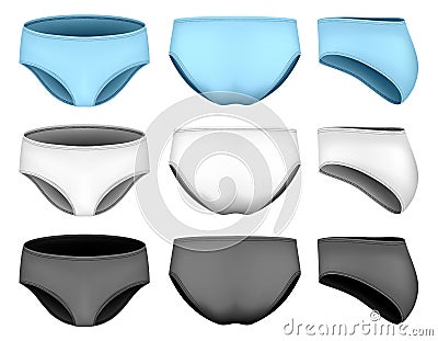 Netball briefs for netball bodysuit vector templates Vector Illustration