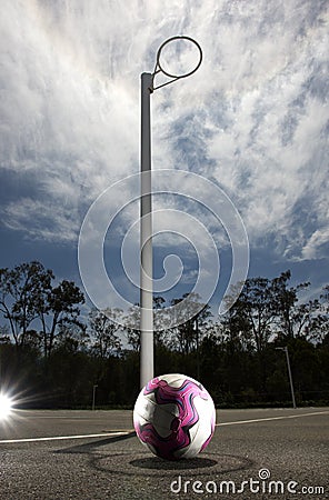 Netball Court Stock Photo