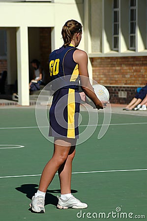 Netball girl Stock Photo