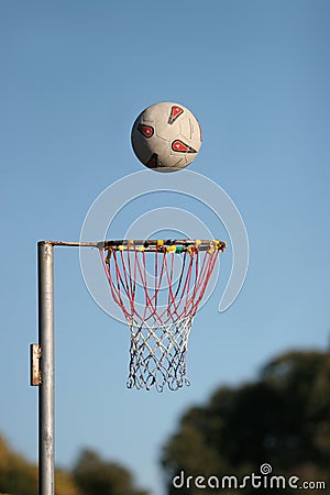 Netball Goal Stock Photo