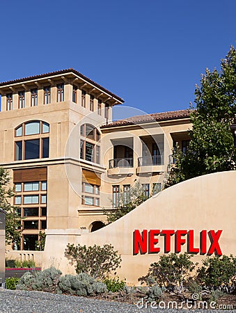 Netflix headquarters, Los Gatos, California USA Editorial Stock Photo