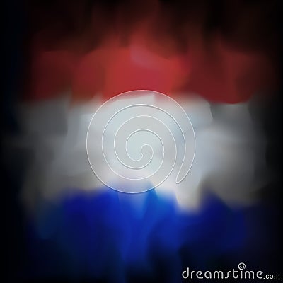 Netherlands abstract flag background for creative design. Graphic abstract dark background. National tricolor color texture Vector Illustration