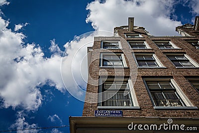 Amsterdam buildings houses architecture canal Holland river Editorial Stock Photo