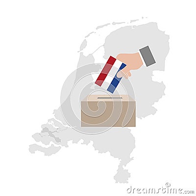 Netherlands elections ballot box Stock Photo