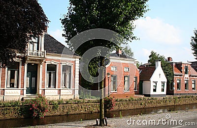 Canal The Overdiep in Veendam Editorial Stock Photo