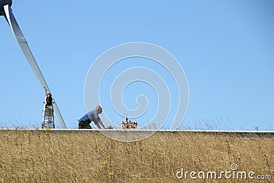 Bicyclist on the near the Krammersluizen Editorial Stock Photo