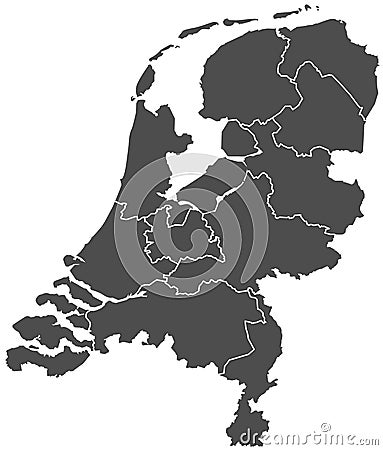 Netherlands map vector Stock Photo