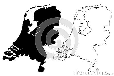 Netherlands map vector Vector Illustration