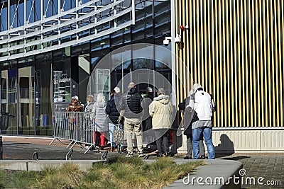Netherlands-March 15th, Provincial and waterboard elections queue before polling station Editorial Stock Photo
