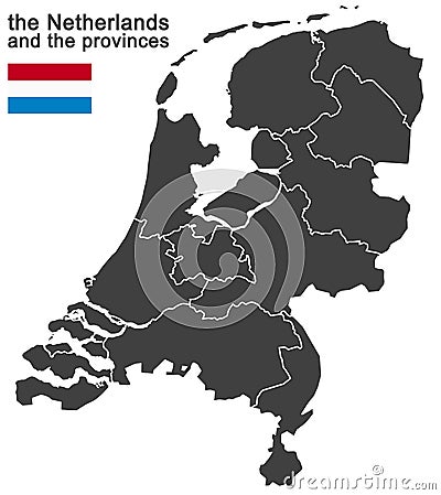 the Netherlands and provinces Vector Illustration