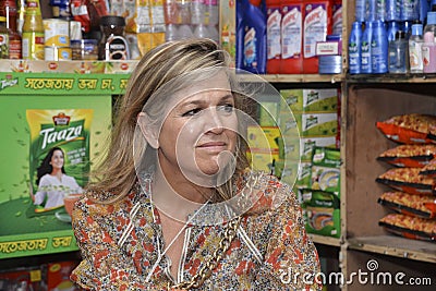 The Netherlands Queen Maxima: visited ipay.com.bd store at Dhaka Editorial Stock Photo