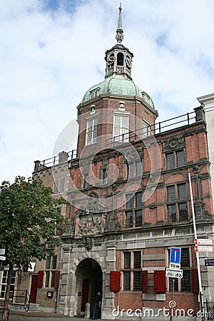 Hotel Bellevue and the Groothoofdspoort Stock Photo