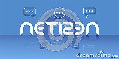 Netizen word text vector design Vector Illustration