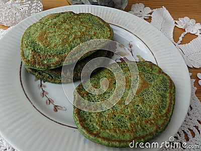 Nettle fritters Stock Photo