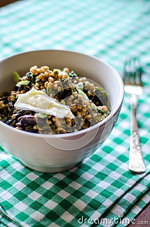 Nettle orzotto Stock Photo