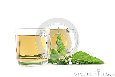 Nettle tea Stock Photo