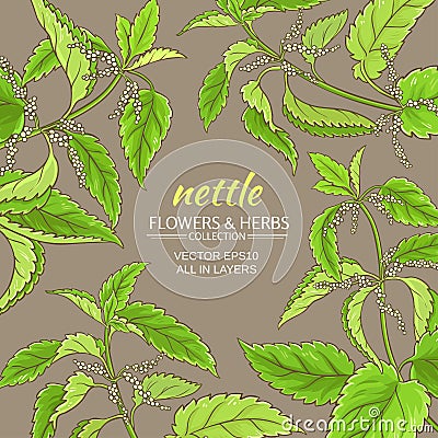 Nettle vector frame Vector Illustration