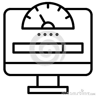 Network bandwidth, Telecommuting or remote work icon Vector Illustration