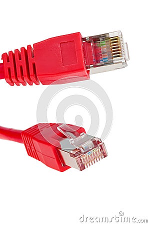 Network cable of a computer Stock Photo