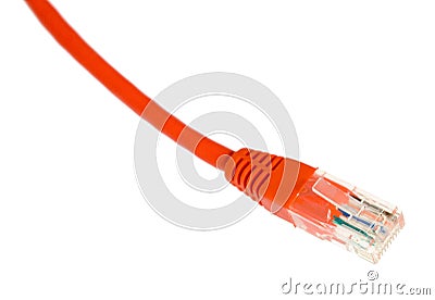 Network cable isolated Stock Photo