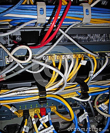 Network Cabling Stock Photo
