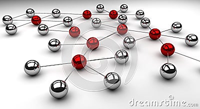 Network in Chrome Stock Photo