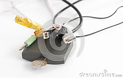 Network computer connections safe data transfer concept. Stock Photo