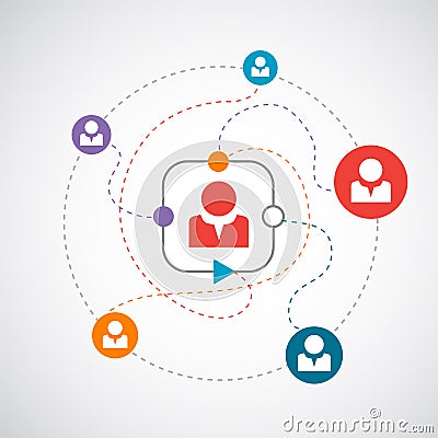 Network concept / Social media Vector Illustration