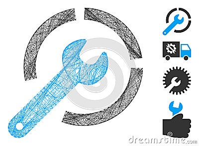 Network Configure Spanner Vector Mesh Stock Photo