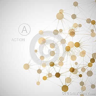 Network, connect or molecule set. Vector illustration for you idea Vector Illustration