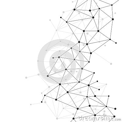 Network Connecting dot polygon background. Stock Photo