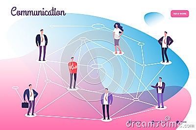 Network connecting professional people. Global communication teamwork connection and networking technology vector Vector Illustration