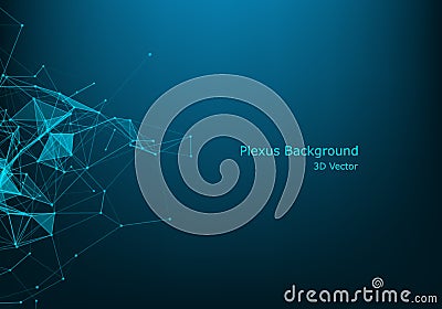 Network connection dots and lines. Technology background. Plexus. Big data background. Illustration Vector Illustration