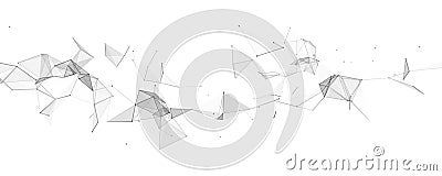 Network connection structure. Big data complex with compounds. Abstract white digital background. Science background Vector Illustration