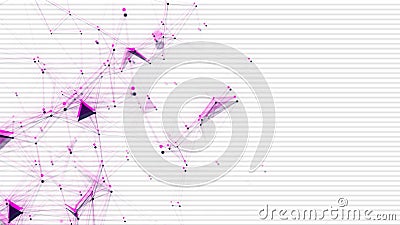 Network connection structure. Concept of hi tech and future. Communication and web concept. Big data visualization. Distortion of Stock Photo
