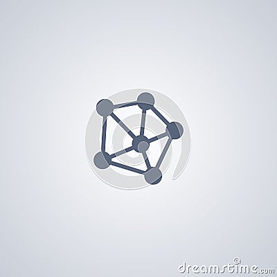 Network, connection, vector best flat icon Vector Illustration