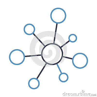 Network connections Flat inside vector icon which can easily modify or edit Vector Illustration